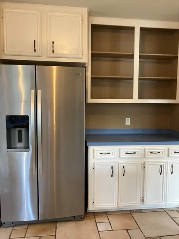 a view of cabinets with window