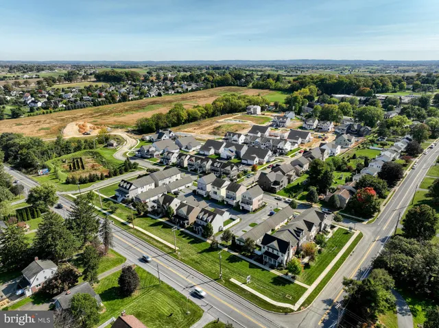 an aerial view of a city