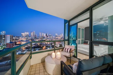 a outdoor living space with furniture