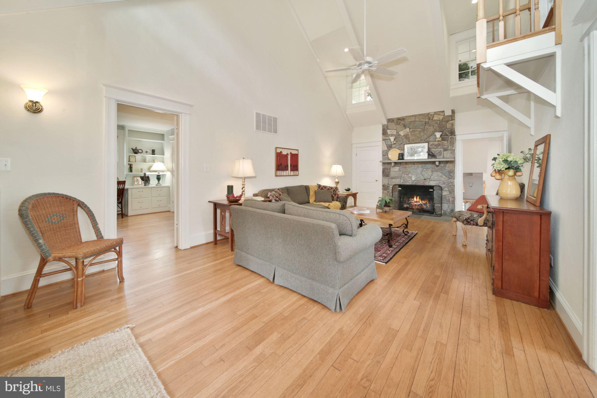 5211 Goddard Road Bethesda, MD 20814 - Photo 5 of 41 Living room with gas fpl, Juliette balcony
