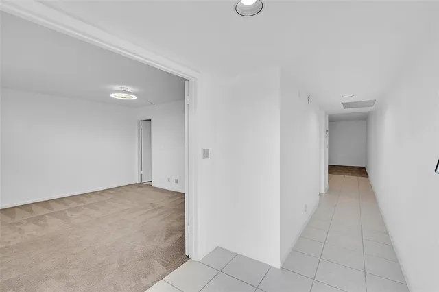 an empty room with a window