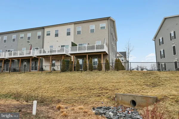 front view of a building with a street