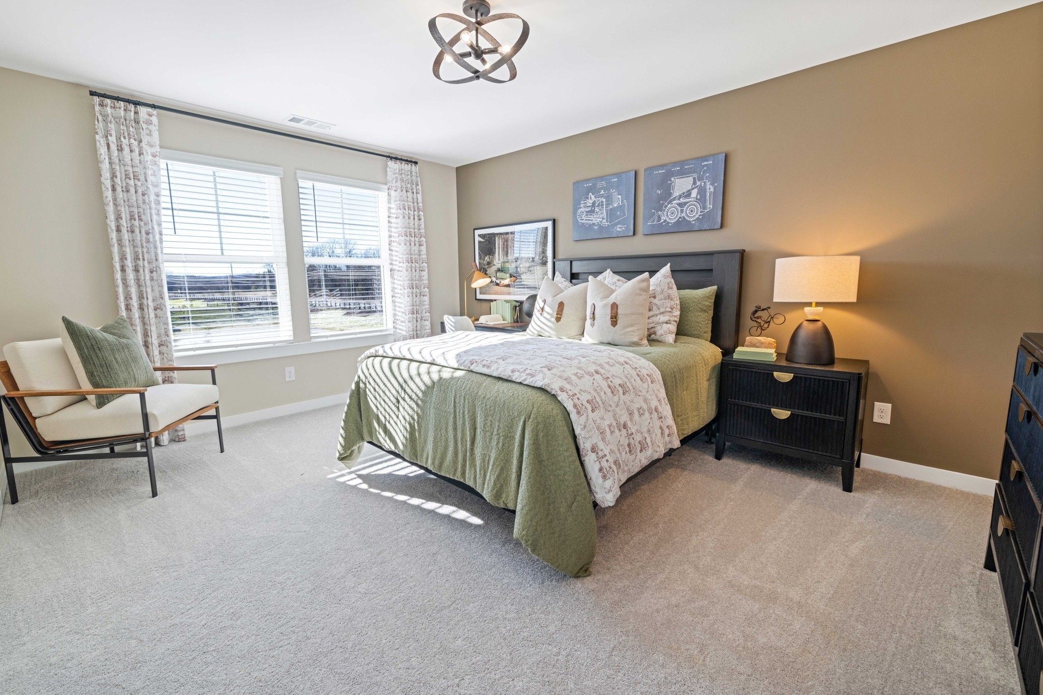 4166 Dream Beetle Loop Rockvale, TN 37153 - Photo 32 of 45 a spacious bedroom with a bed a couch and a window