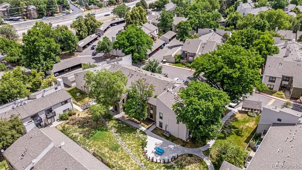 an aerial view of residential house with outdoor space