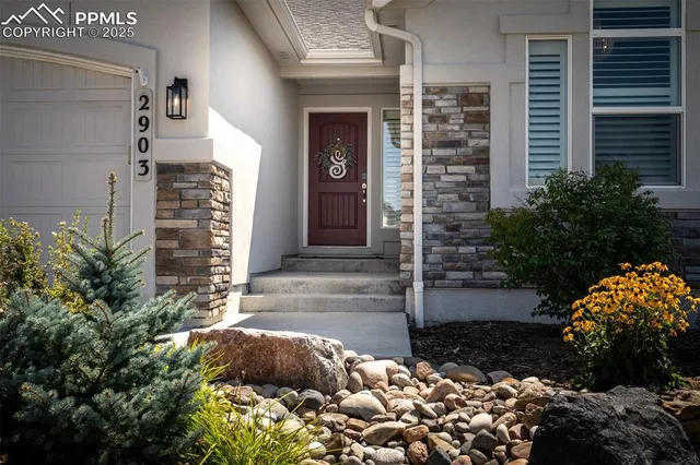 a front view of a house