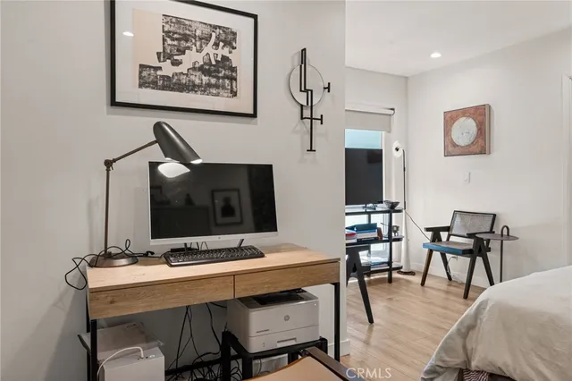 a view of a workspace with furniture