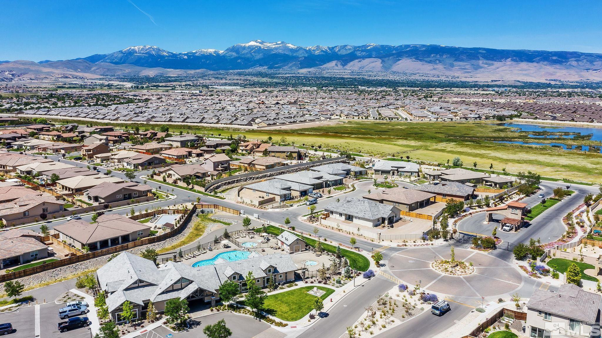 2975 Show Jumper Lane Reno, NV 89521 - Photo 29 of 32 an aerial view of residential building and lake view