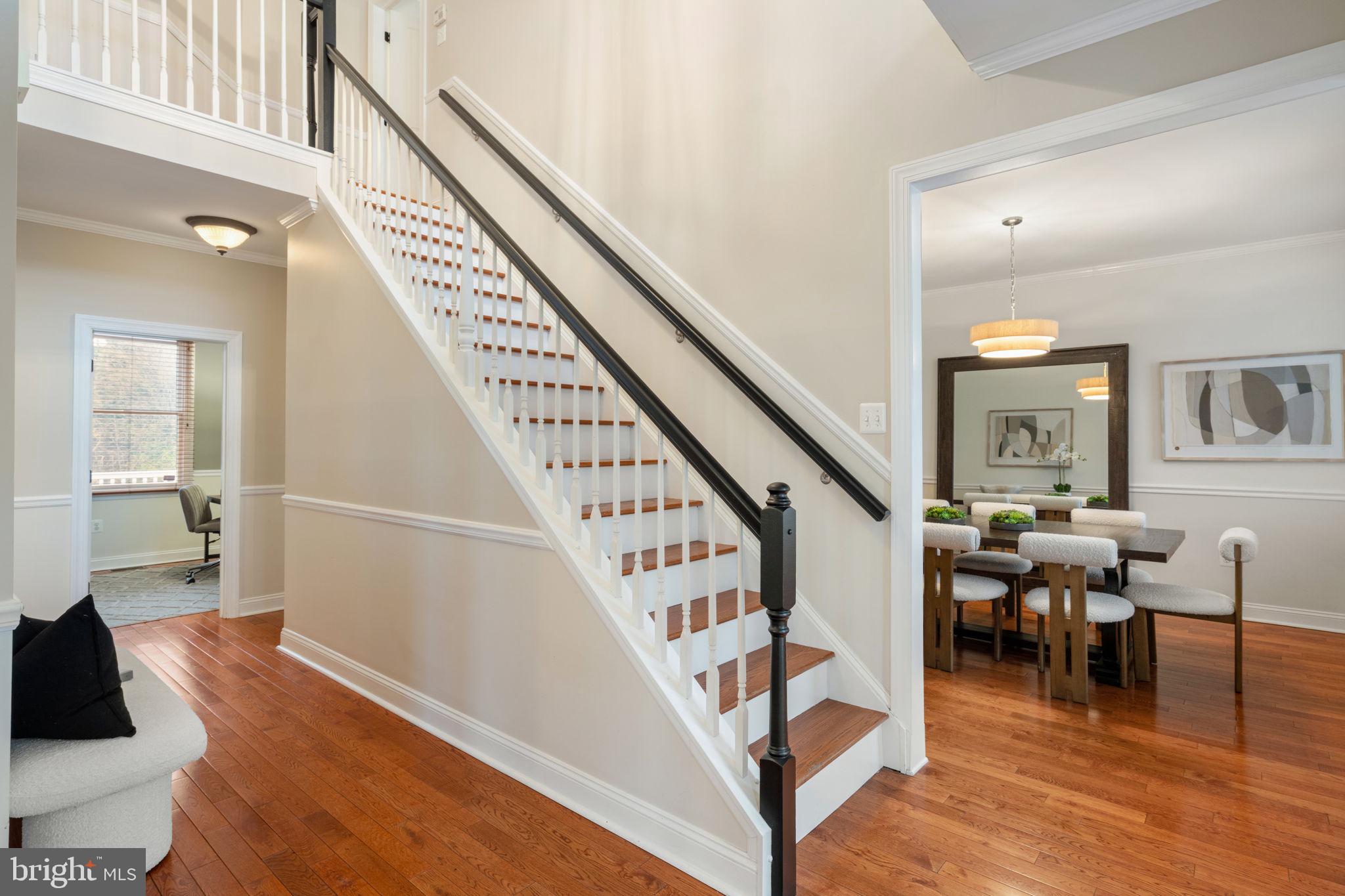 1723 Powder Mill Lane Wynnewood, PA 19096 - Photo 3 of 46 a view of entryway and hall with wooden floor