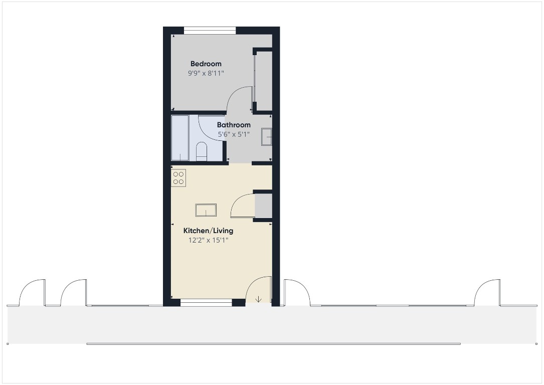 2210 Pearl Street, Unit 204 Austin, TX 78705 - Photo 9 of 10 a picture of a bench in front of a mirror