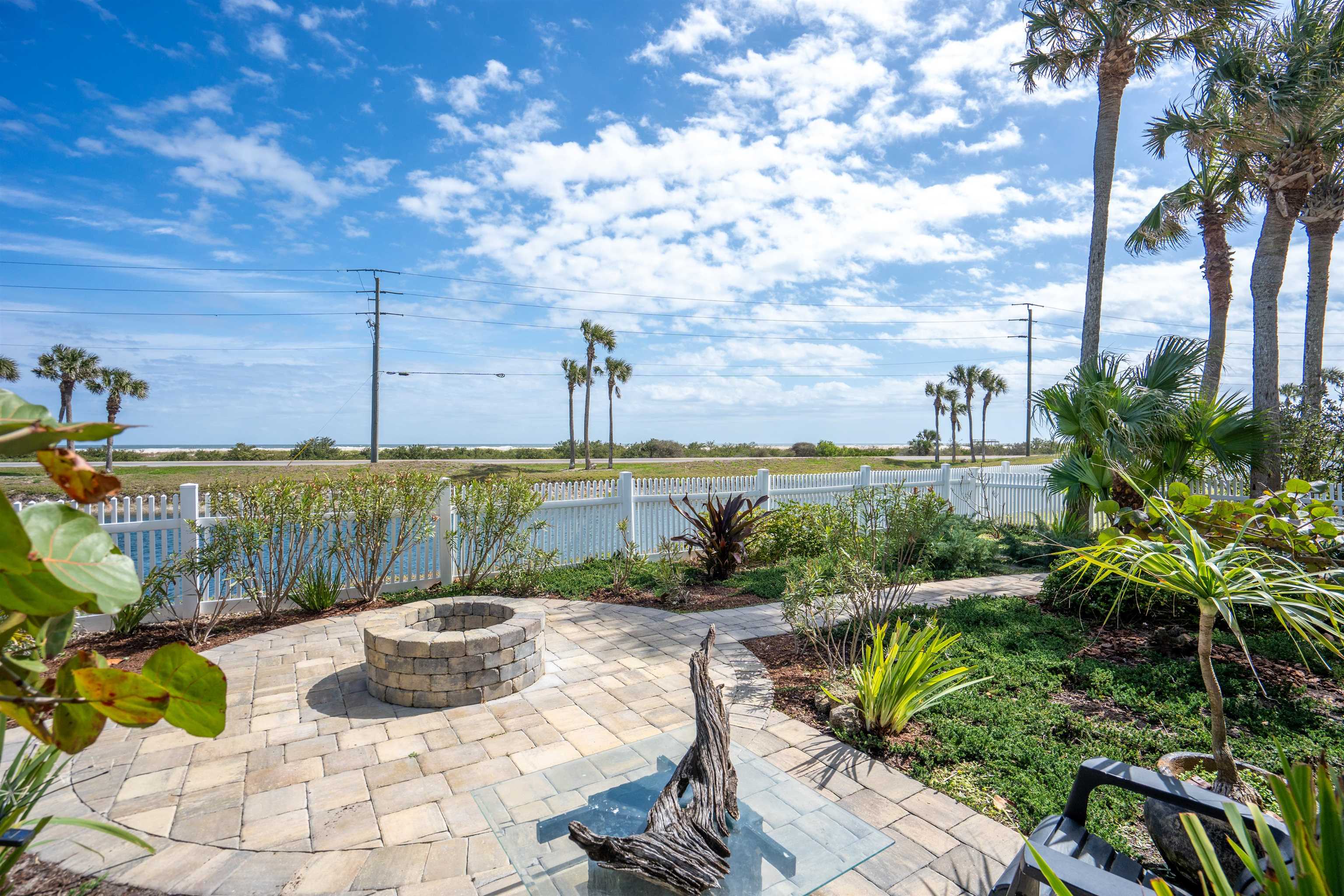 9244 July Lane St. Augustine, FL 32080 - Photo 39 of 66 a view of a backyard with plants and lake