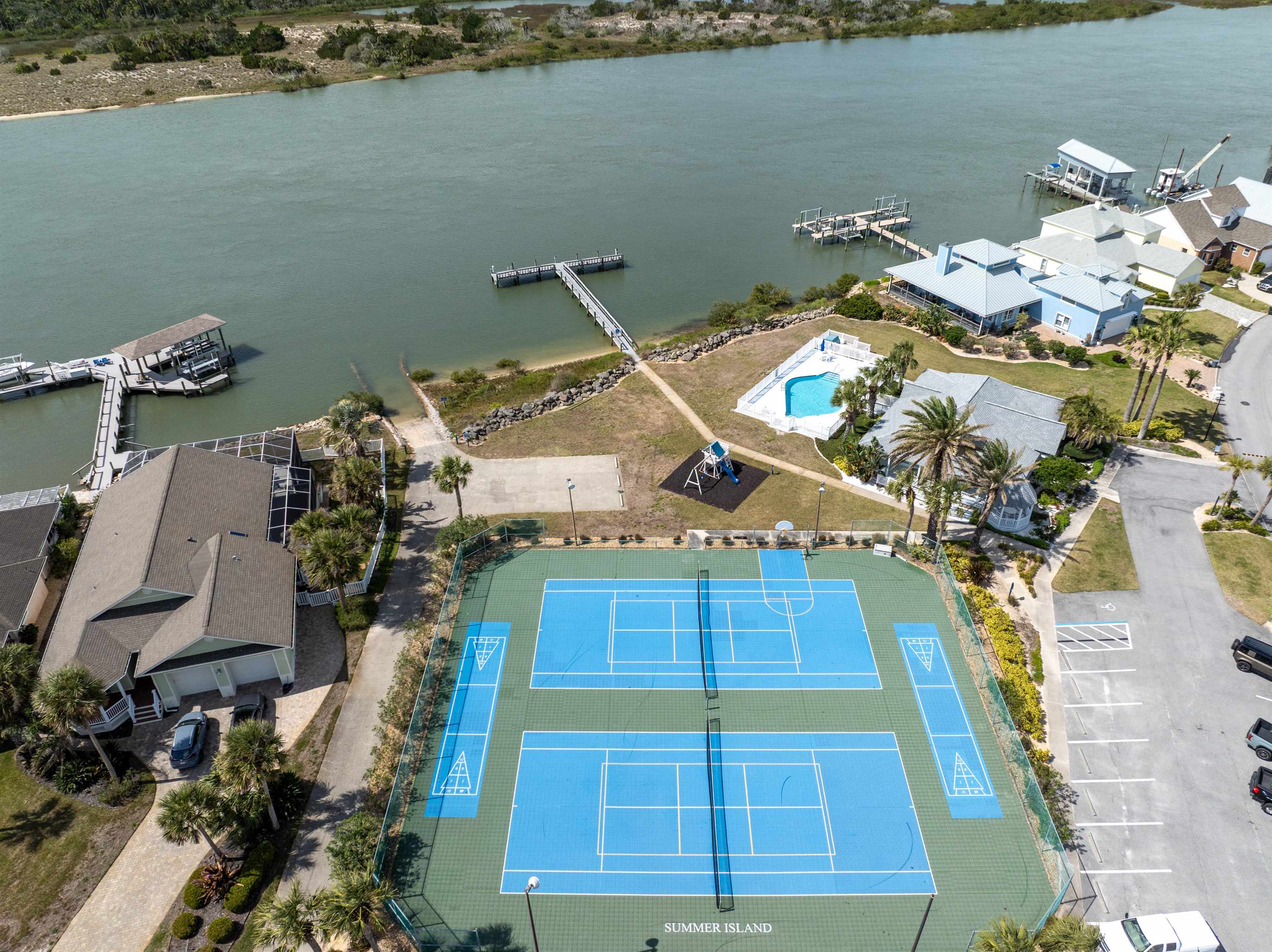 9244 July Lane St. Augustine, FL 32080 - Photo 49 of 66 an aerial view of a house with a yard