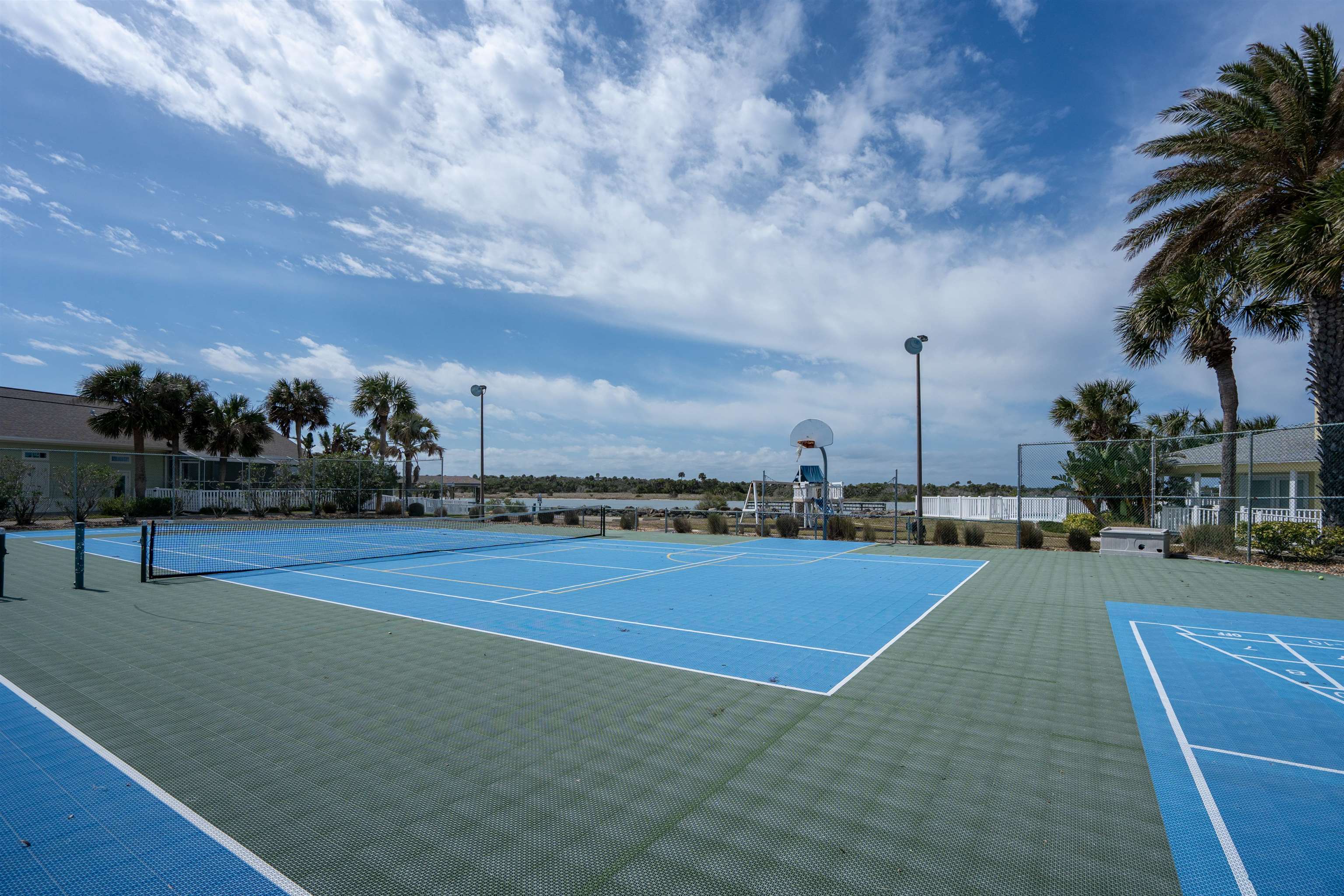 9244 July Lane St. Augustine, FL 32080 - Photo 60 of 66 a view of a basket ball ground and tall trees