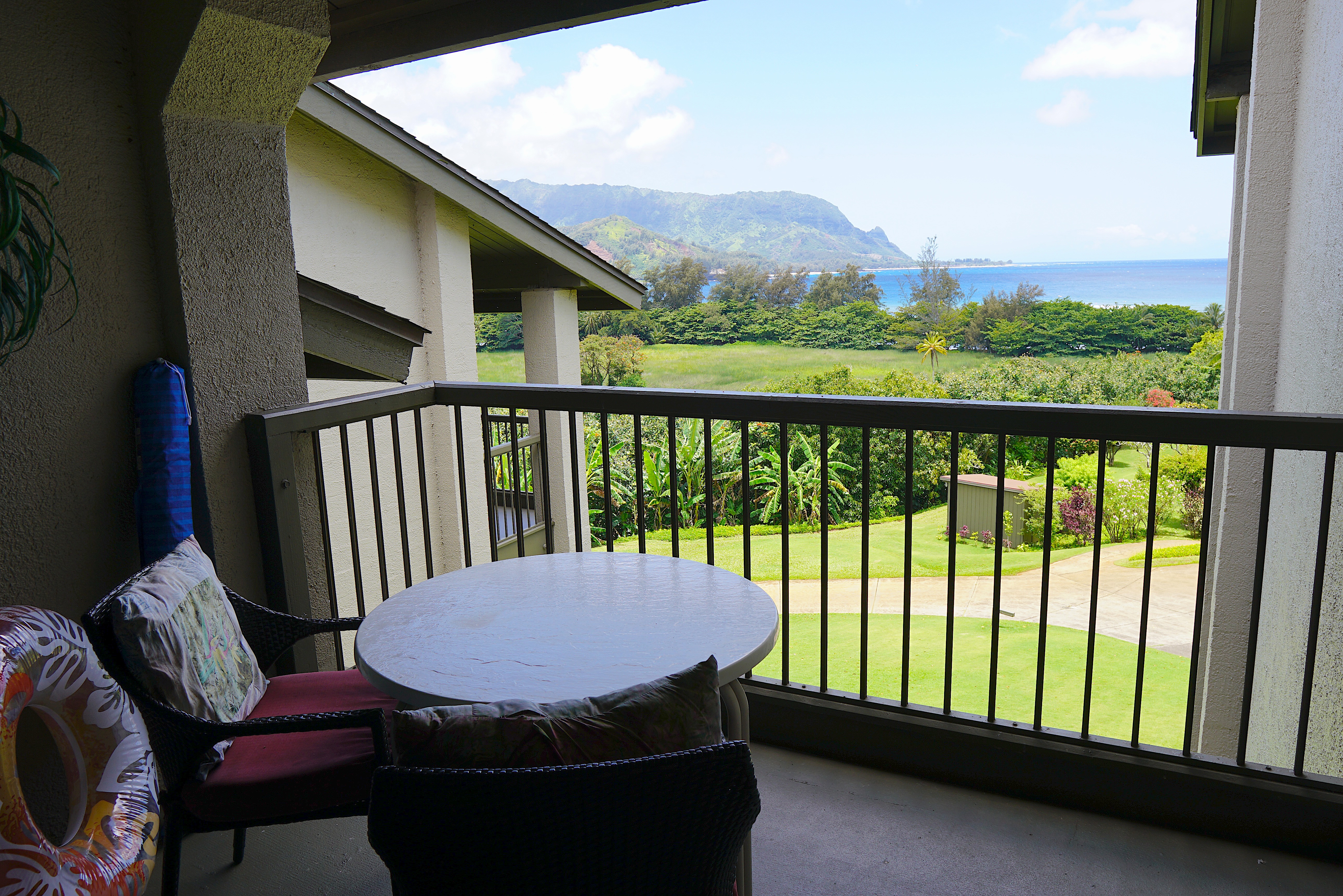 5380 Honoiki Road, Unit J33 Princeville, HI 96722 - Photo 23 of 30 a view of a balcony with furniture