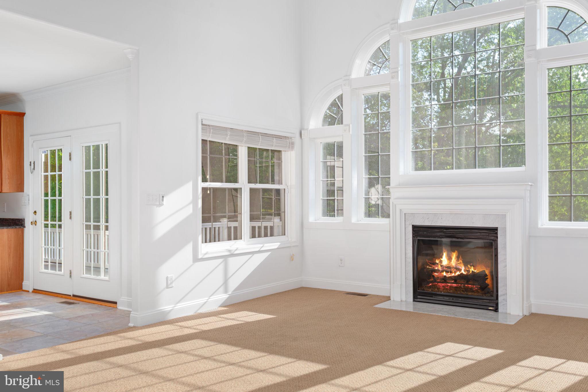 70 Sentinel Ridge Lane Stafford, VA 22554 - Photo 8 of 53 a living room with a fireplace and a floor to ceiling window