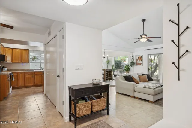 a front view of a house with a glass door