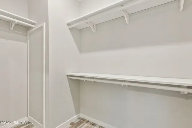 a close up view of racks on the wall