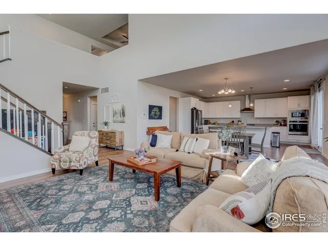 a living room with furniture and a couch