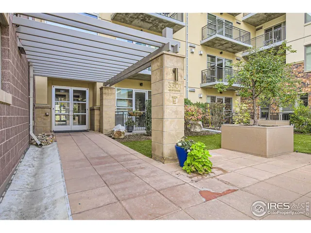 a view of a building with a outdoor space