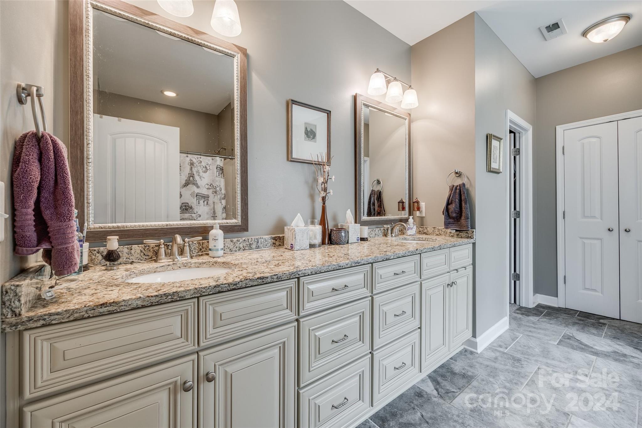 1946 State Rd S-46-168 York, SC 29745 - Photo 26 of 38 a bathroom with double sink and a mirror