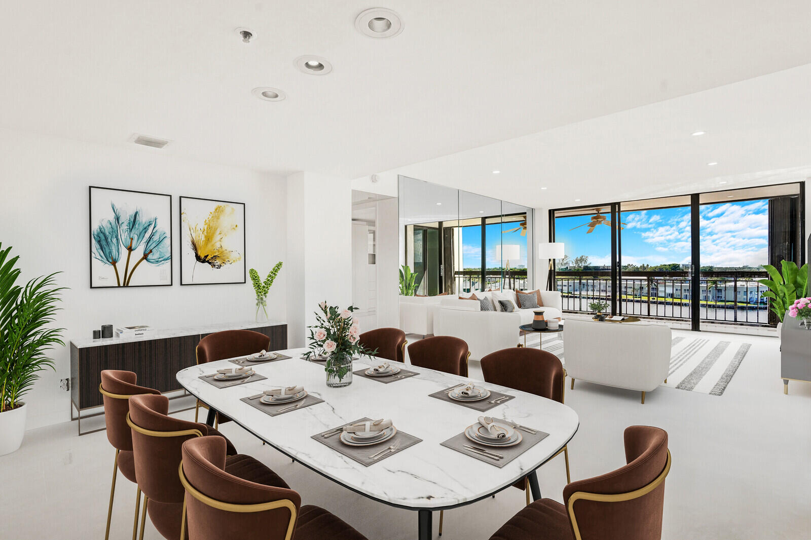 2697 North Ocean Boulevard, Unit F604 Boca Raton, FL 33431 - Photo 13 of 71 Dining Area (virtually staged)