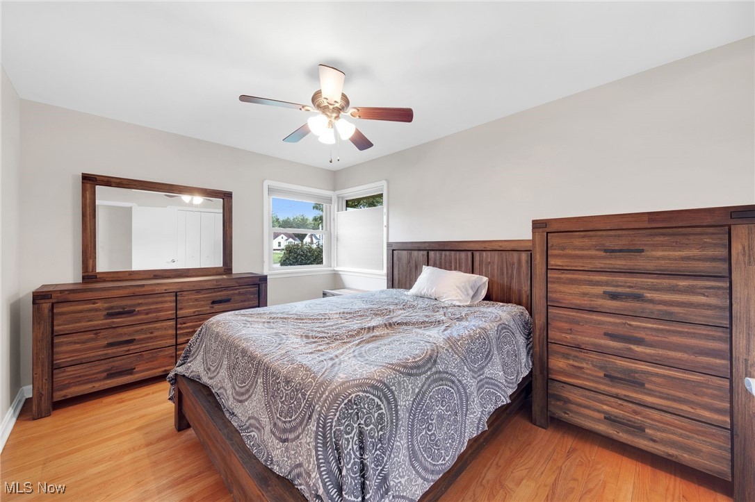 10620 Ridge Road North Royalton, OH 44133 - Photo 12 of 35 Bedroom with light wood finished floors and a ceiling fan