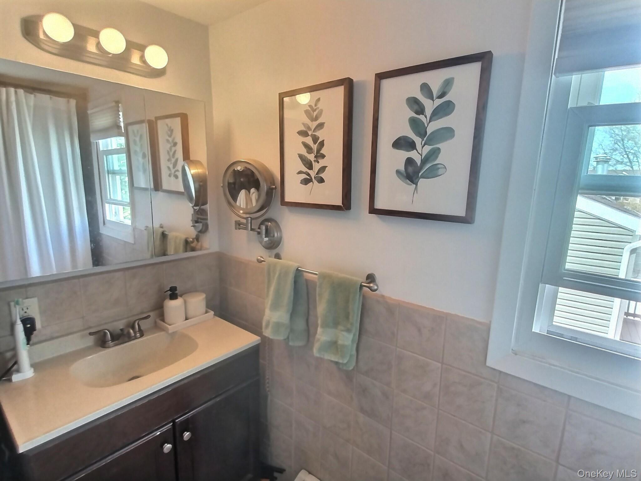 3037 Morrow Road Oceanside, NY 11572 - Photo 27 of 38 a bathroom with a sink and a mirror