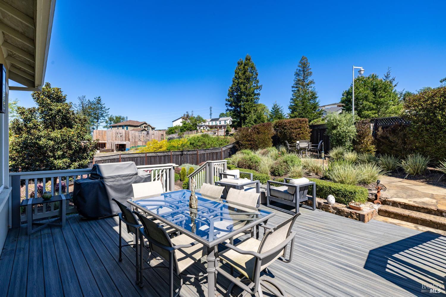 3726 Cannes Place Santa Rosa, CA 95403 - Photo 23 of 68 Here we are looking at this amazing backyard as we exit the kitchen and family room.