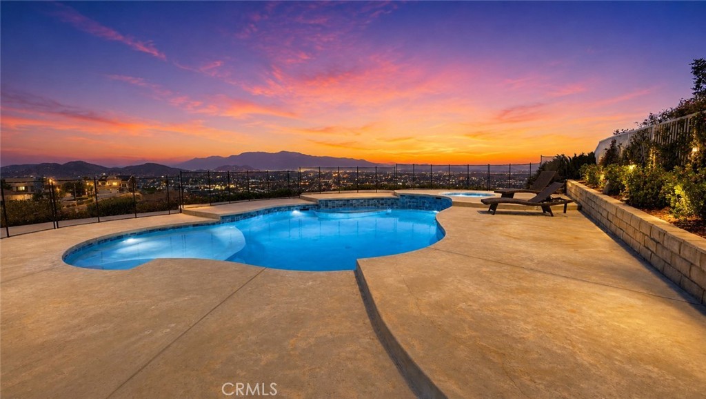 Pool with View 16318 sun summit drive, riverside, california 92503 (AI Twilight Edit)