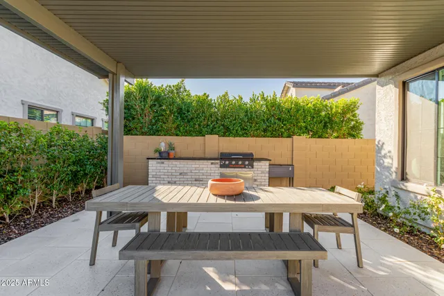 a outdoor living space with furniture and garden view