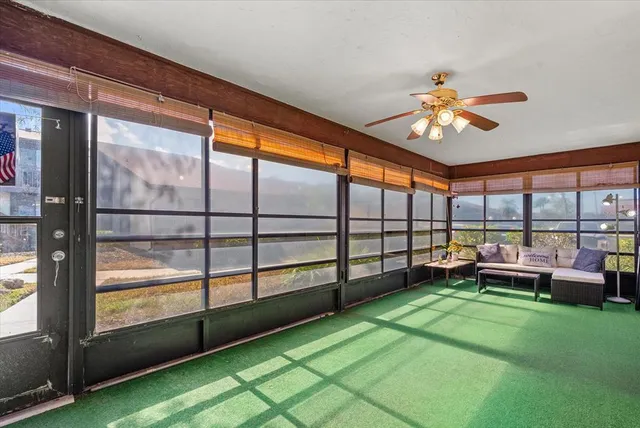 a view of a livingroom with furniture