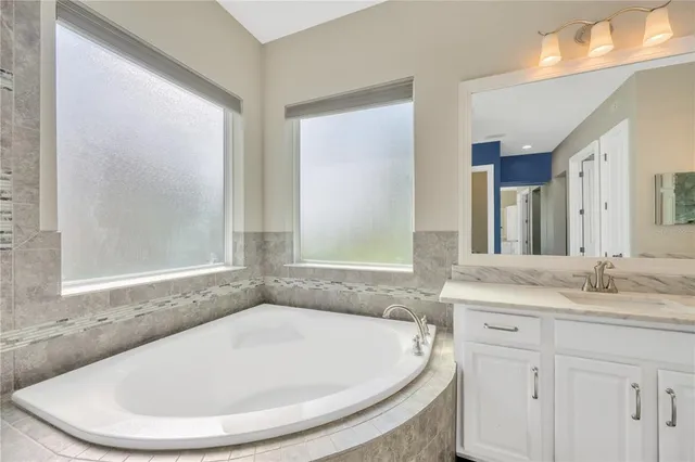 a view of a yard with an outdoor space