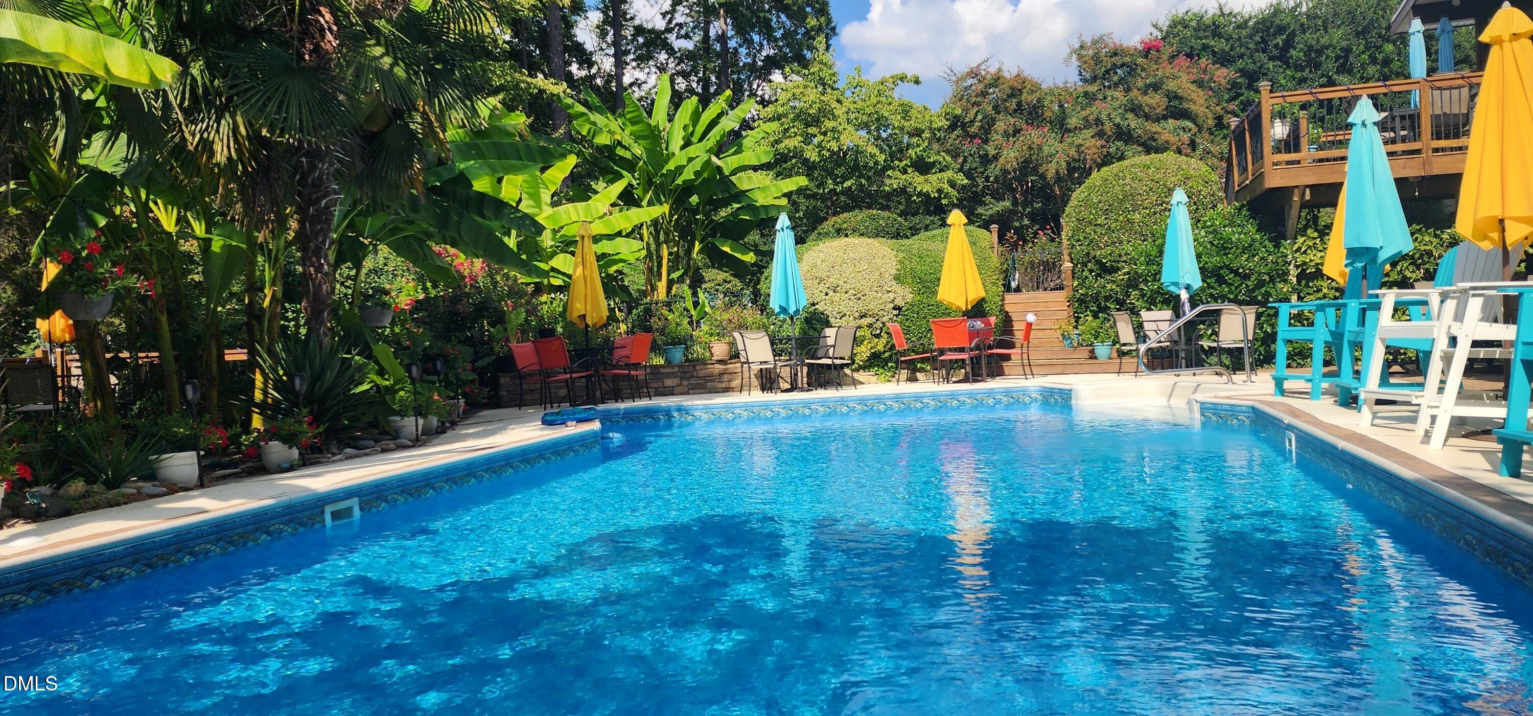 5219 Coronado Drive Raleigh, NC 27609 - Photo 19 of 100 Daytime pool view 20250905_155937_resize