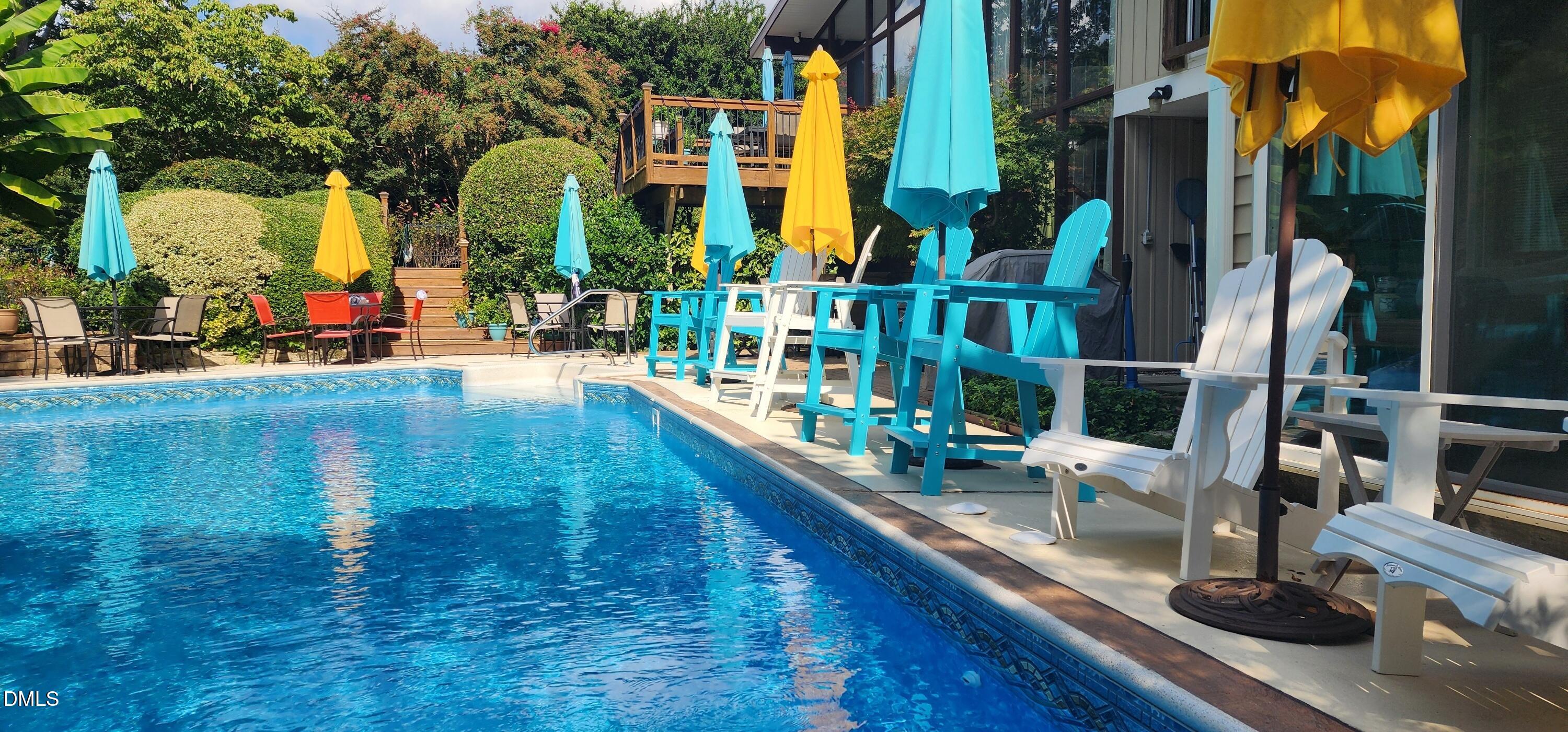 5219 Coronado Drive Raleigh, NC 27609 - Photo 20 of 100 Daytime pool view 20250905_155941_resize