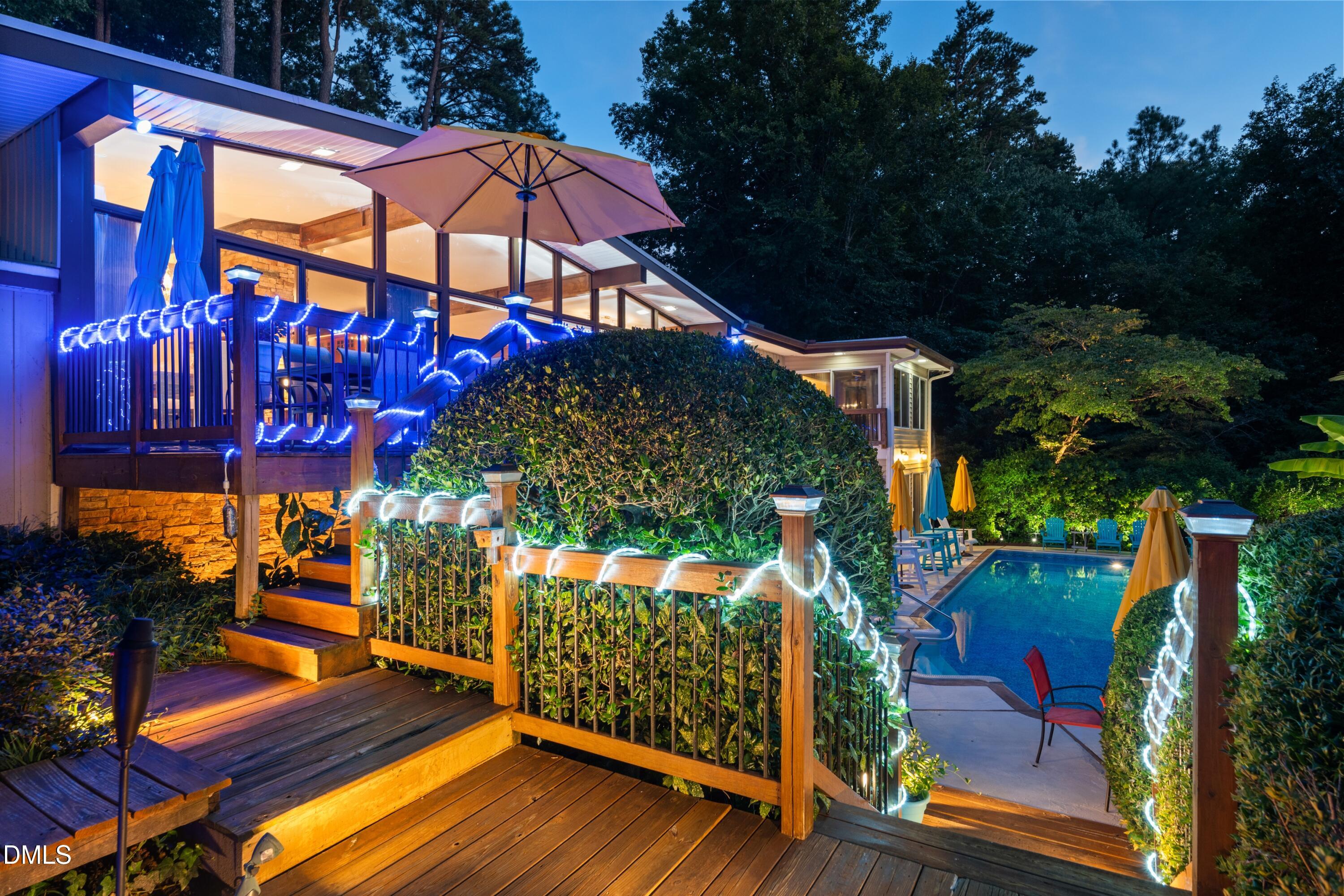 5219 Coronado Drive Raleigh, NC 27609 - Photo 49 of 100 Upper deck _walkway_pool stairs_resized(