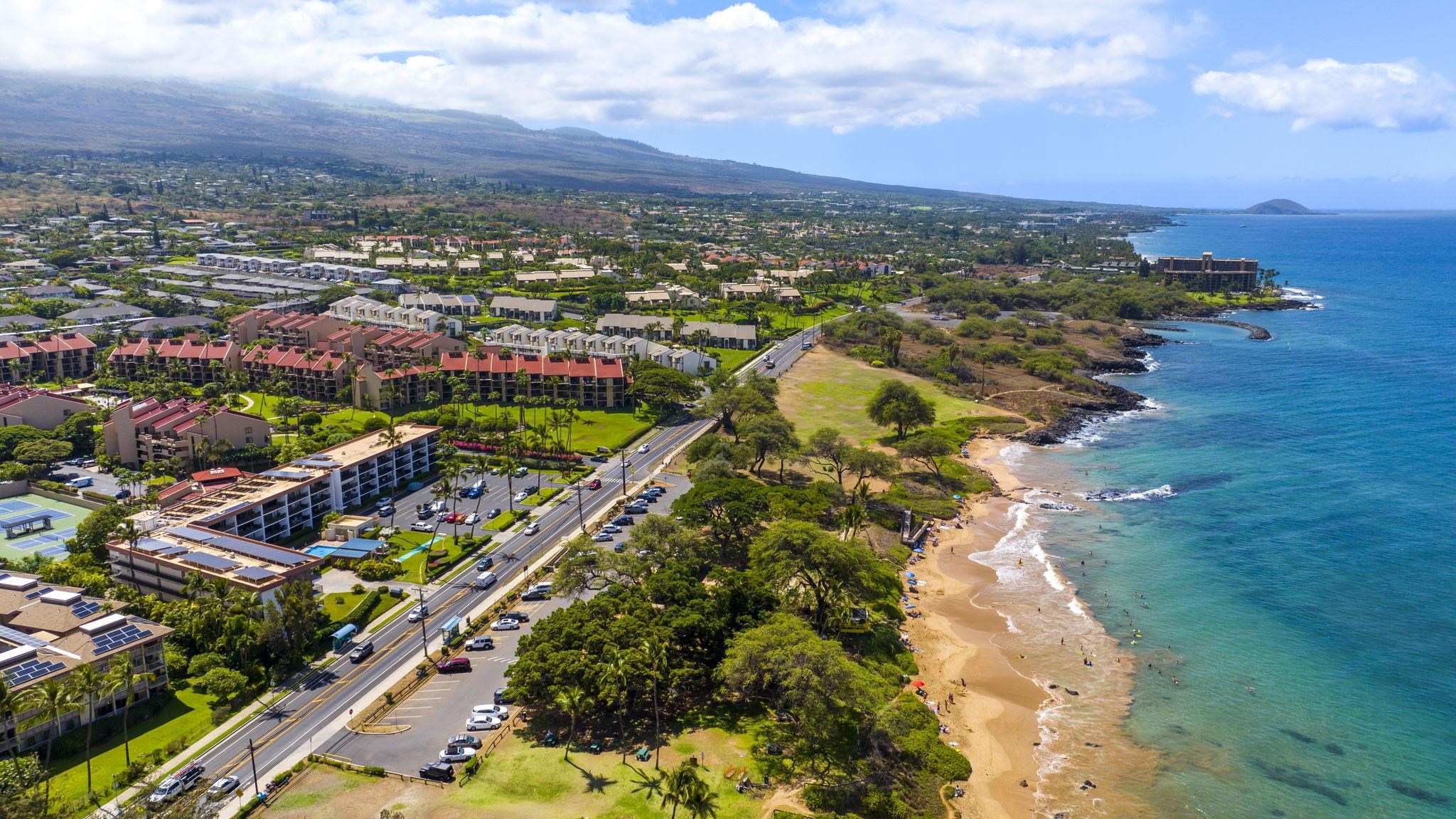 2747 South Kihei Road, Unit C205 Kihei, HI 96753 - Photo 42 of 49 an aerial view of residential houses with outdoor space