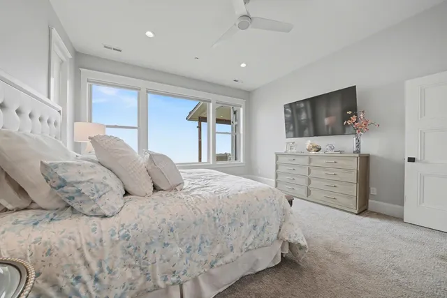 a large kitchen with cabinets