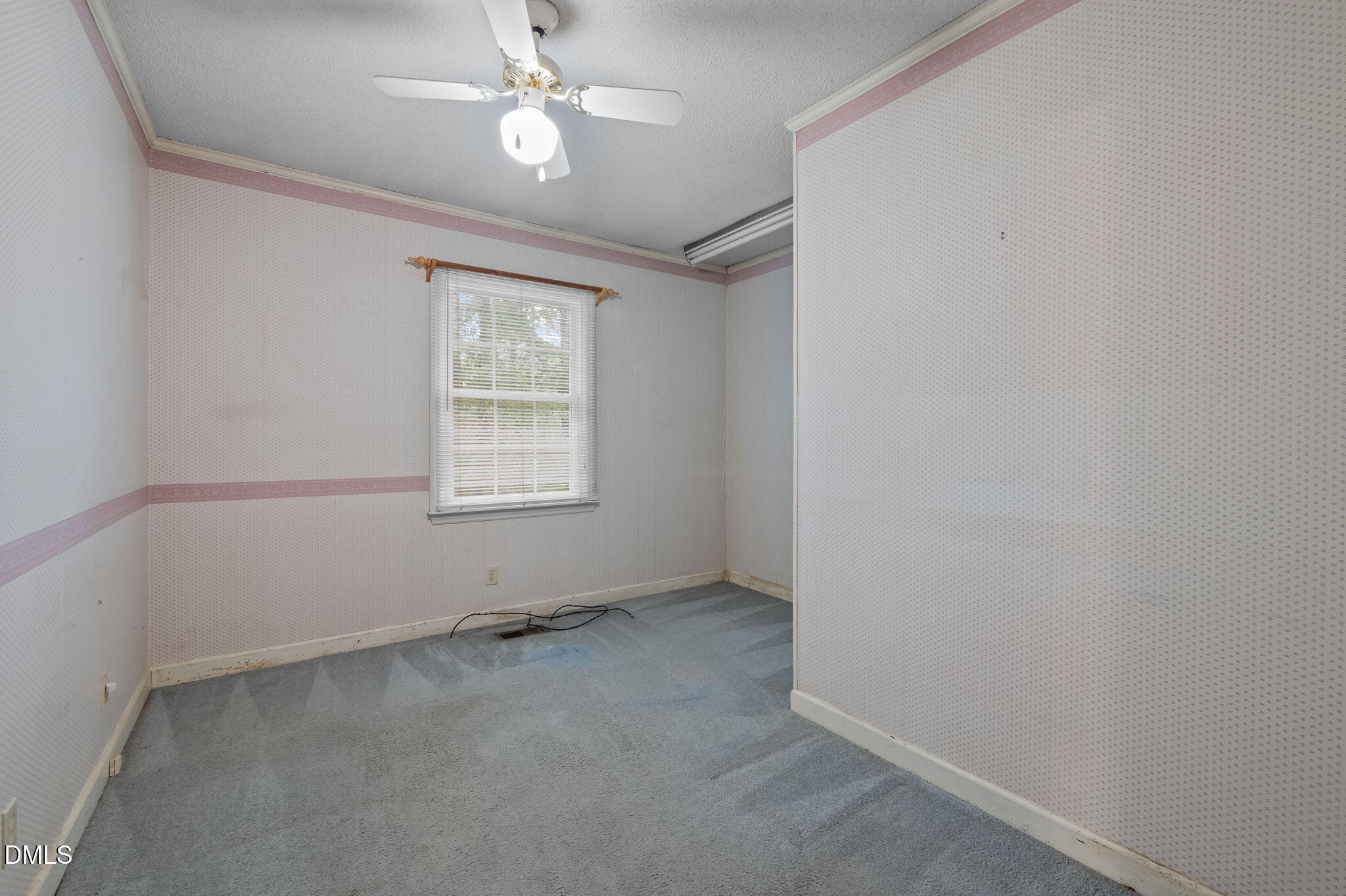 7105 Guess Road Hillsborough, NC 27278 - Photo 21 of 47 an empty room with a ceiling fan and windows