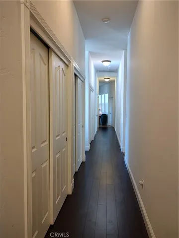 a view of small space with racks on the wall