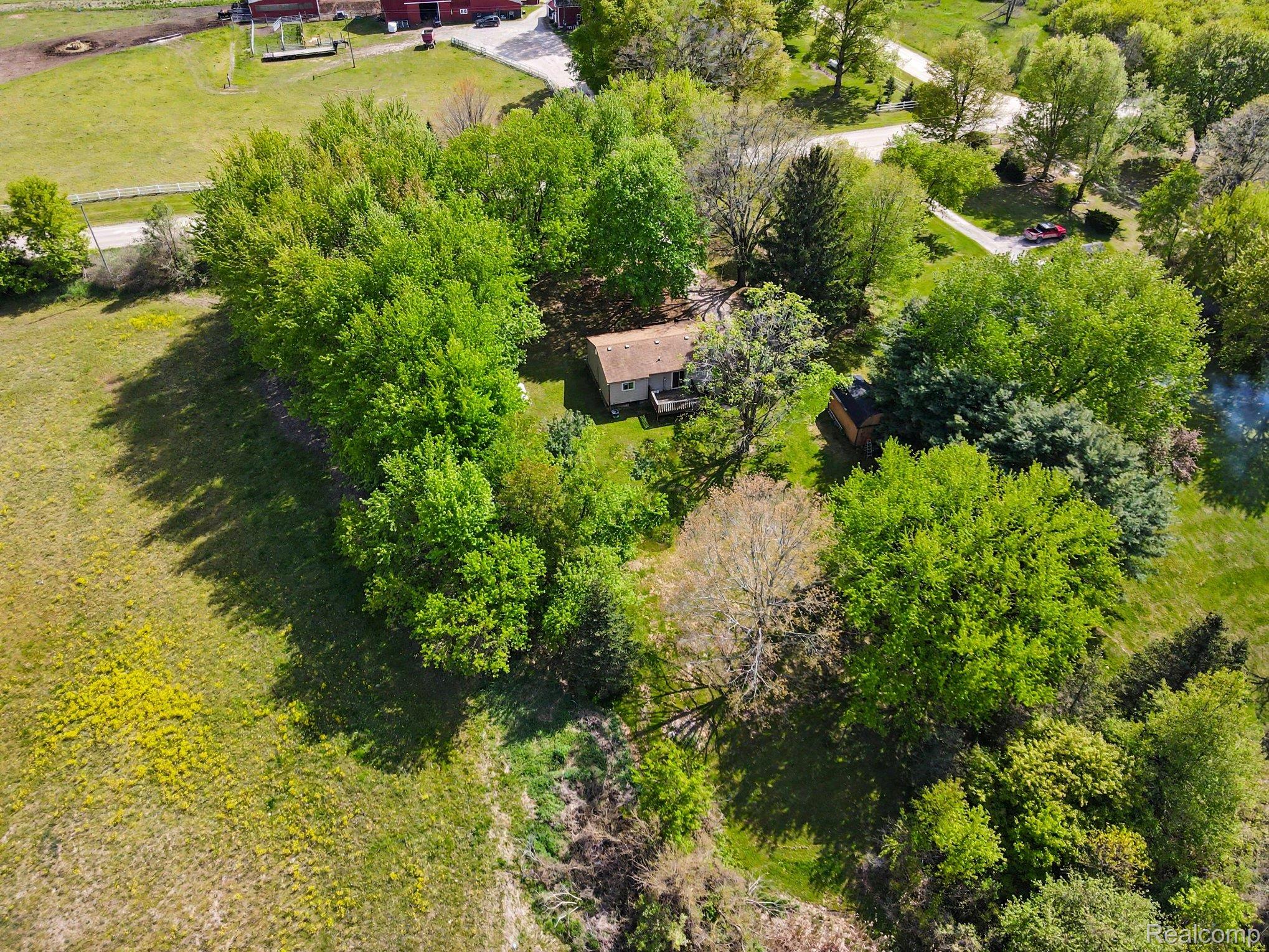 4623 West Lovejoy Road Byron, MI 48418 - Photo 2 of 21 View of the property and mature trees.