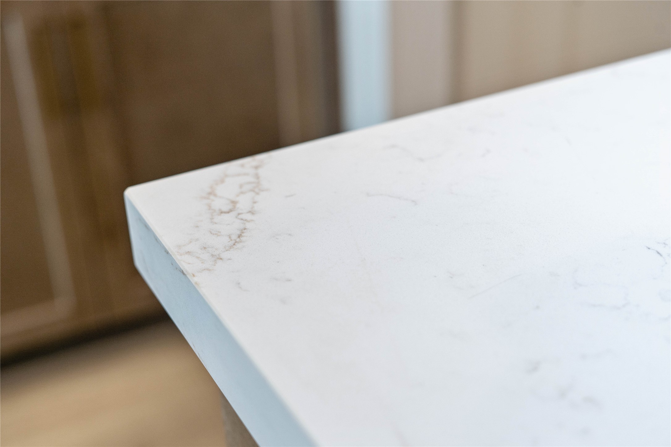 9123 Petroglyph Pt Court Porter, TX 77365 - Photo 19 of 43 Quartz is incredibly tough and engineered to resist scratches, chips, and cracks from daily wear and tear. This ensures the surface retains its pristine condition for decades.