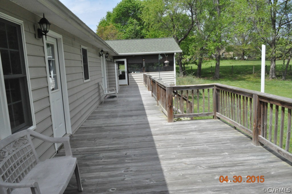 18500 Woodsons Mill Road Beaverdam, VA 23015 - Photo 18 of 24 Large 60' rear deck with 3 access points from the