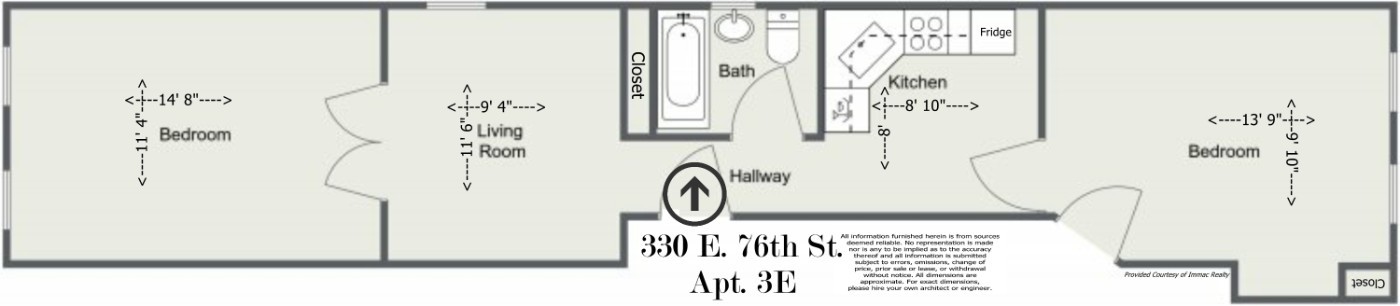 330 East 76th Street, Unit 3E Manhattan, NY 10021 - Photo 15 of 15 Floor Plan
