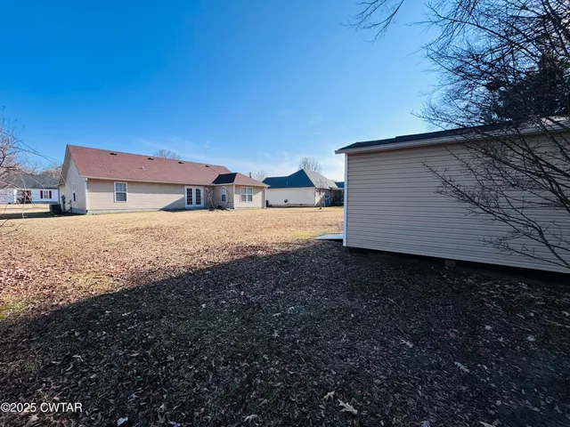 a backyard of a house