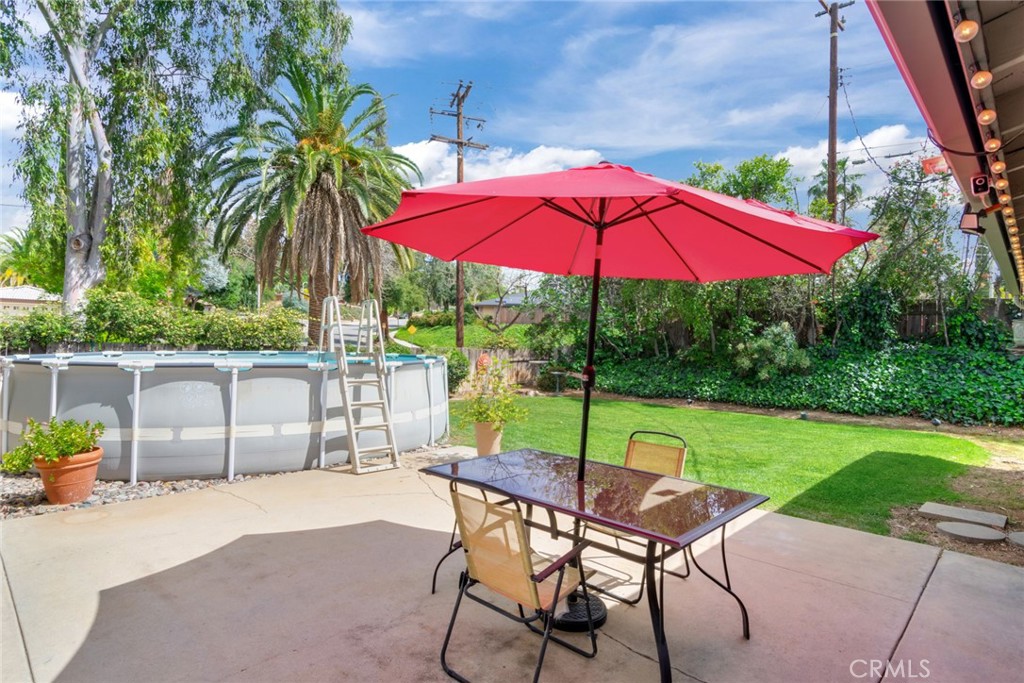 130 Sunridge Way Redlands, CA 92373 - Photo 14 of 35 Spacious patio and yard with above ground pool