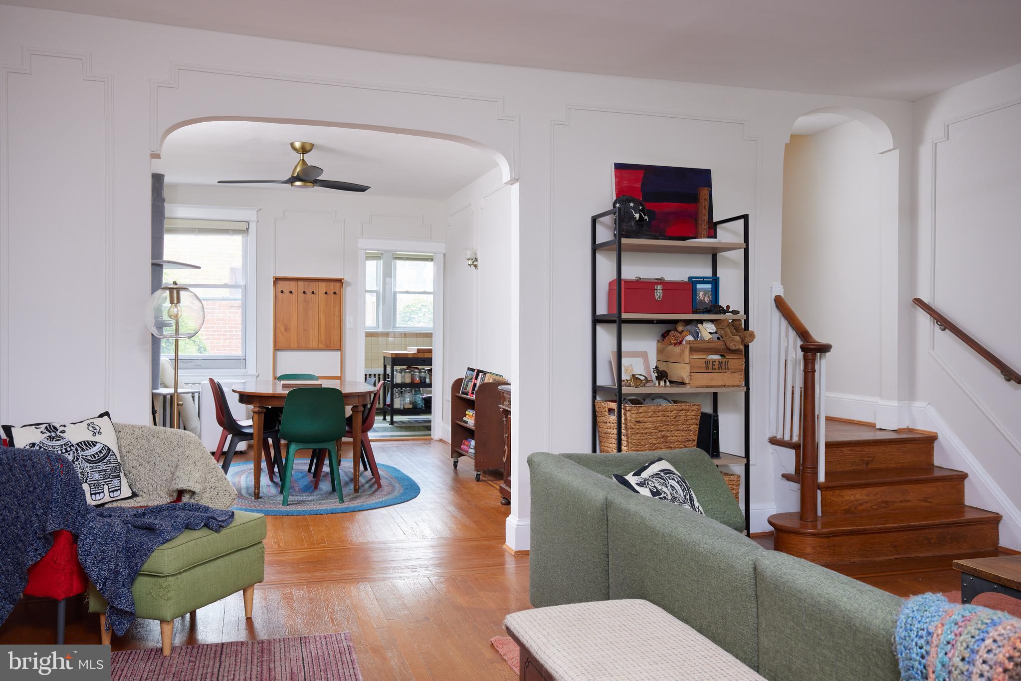 5417 4th Street Northwest Washington, DC 20011 - Photo 8 of 29 a living room with furniture and wooden floor