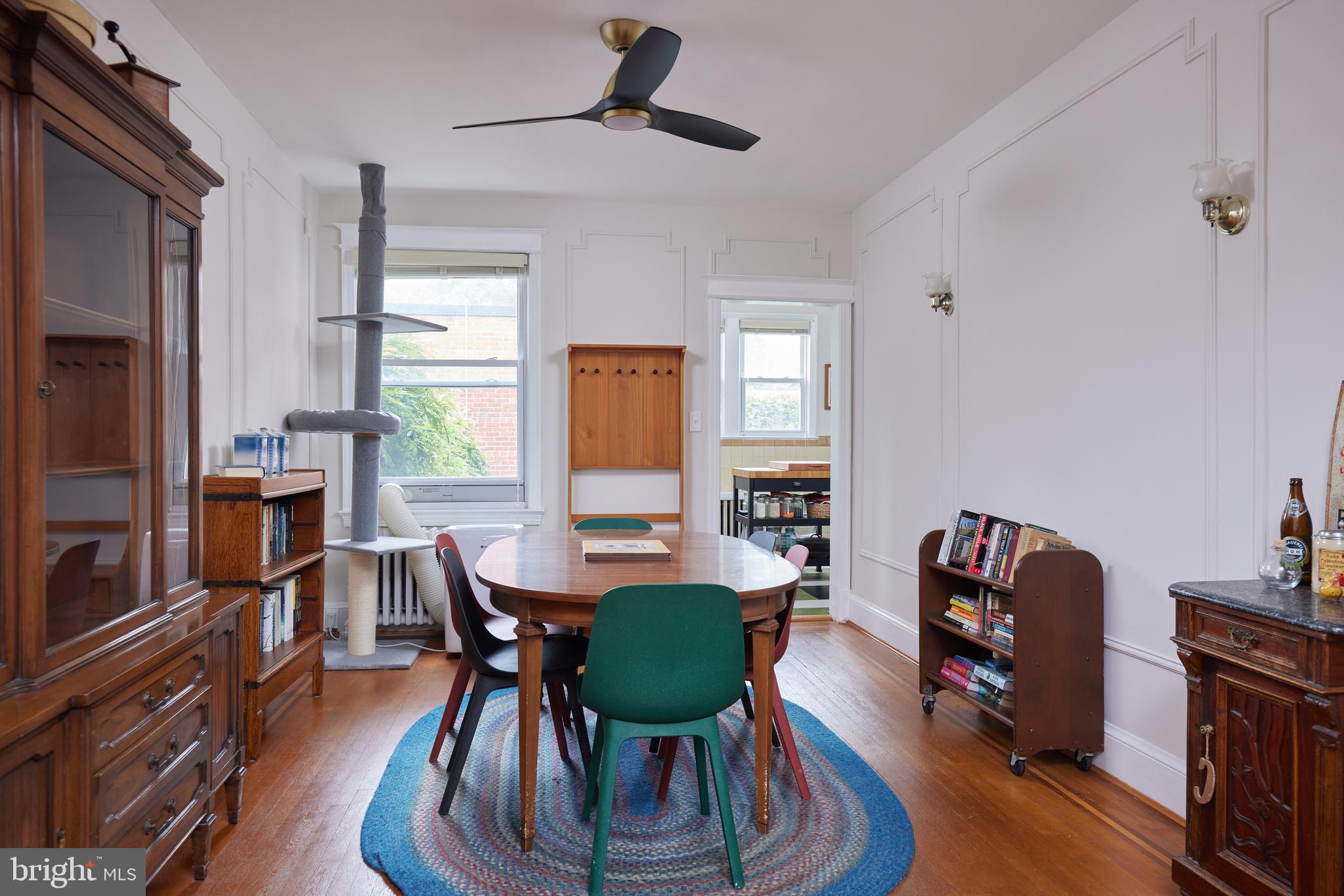 5417 4th Street Northwest Washington, DC 20011 - Photo 10 of 29 a view of a dining room with furniture window and wooden floor