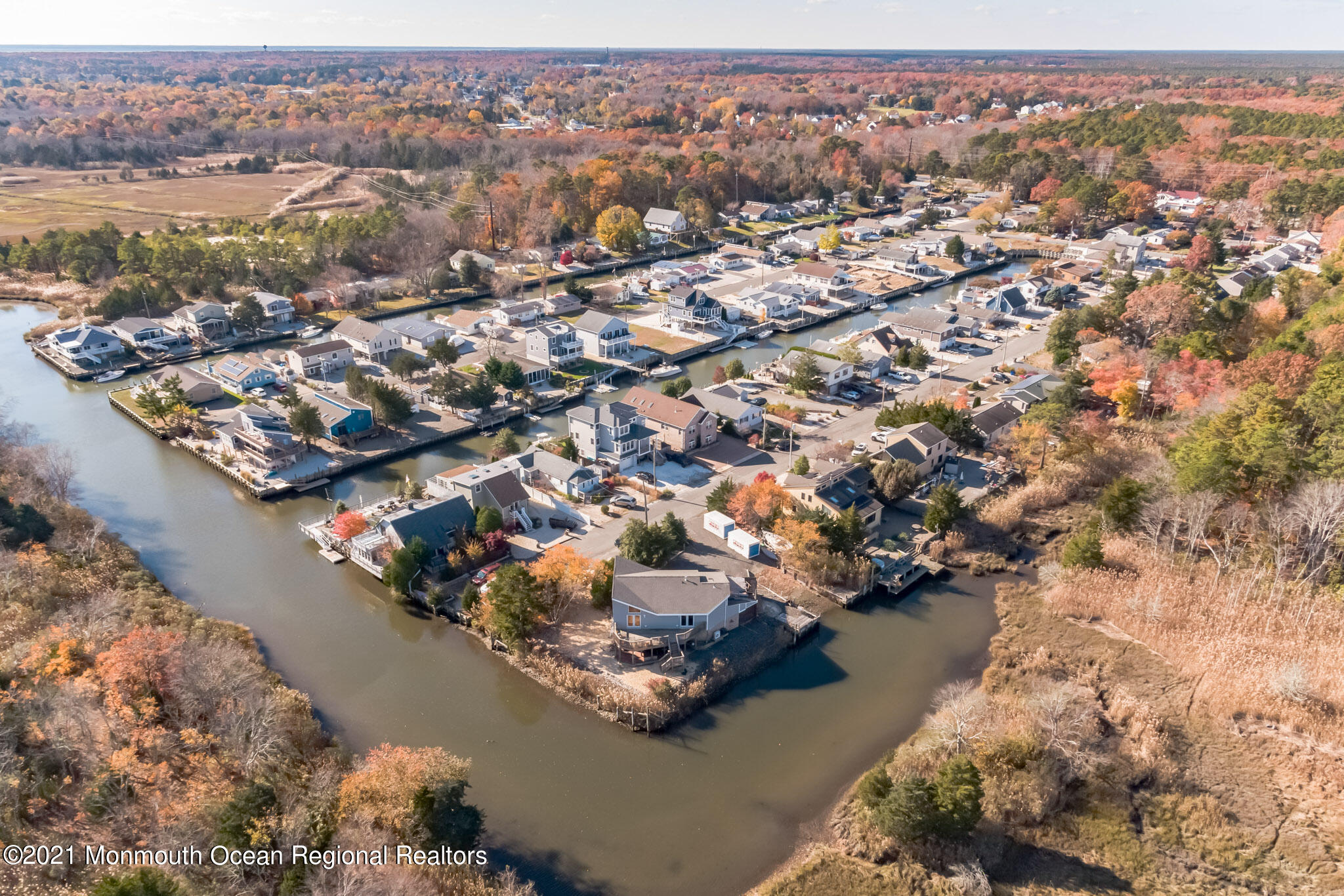 97 Edgewater Drive Tuckerton, NJ 08087 - Photo 34 of 41 an aerial view of lake and residential houses with outdoor space