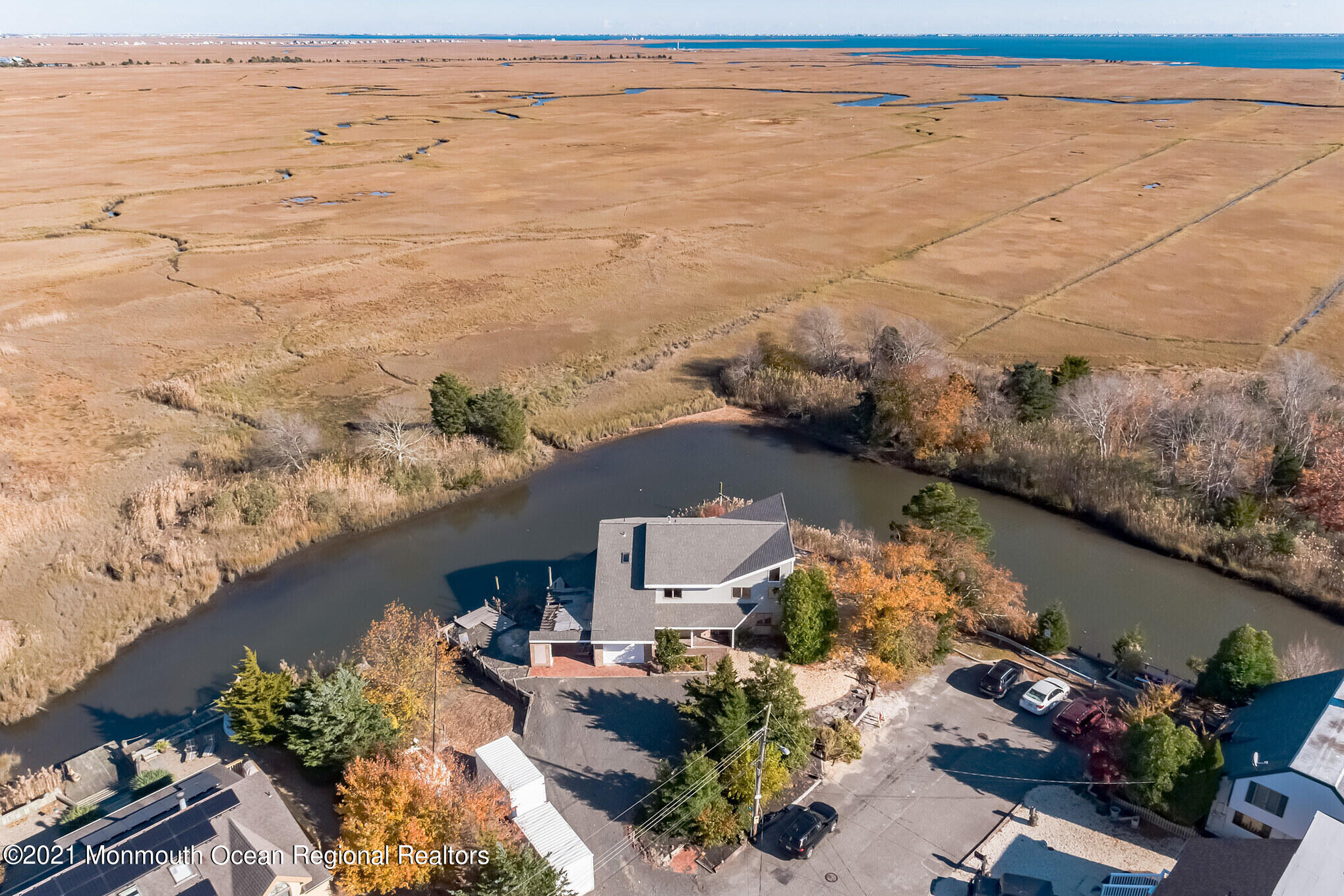 97 Edgewater Drive Tuckerton, NJ 08087 - Photo 39 of 41 an aerial view of ocean and residential houses with outdoor space