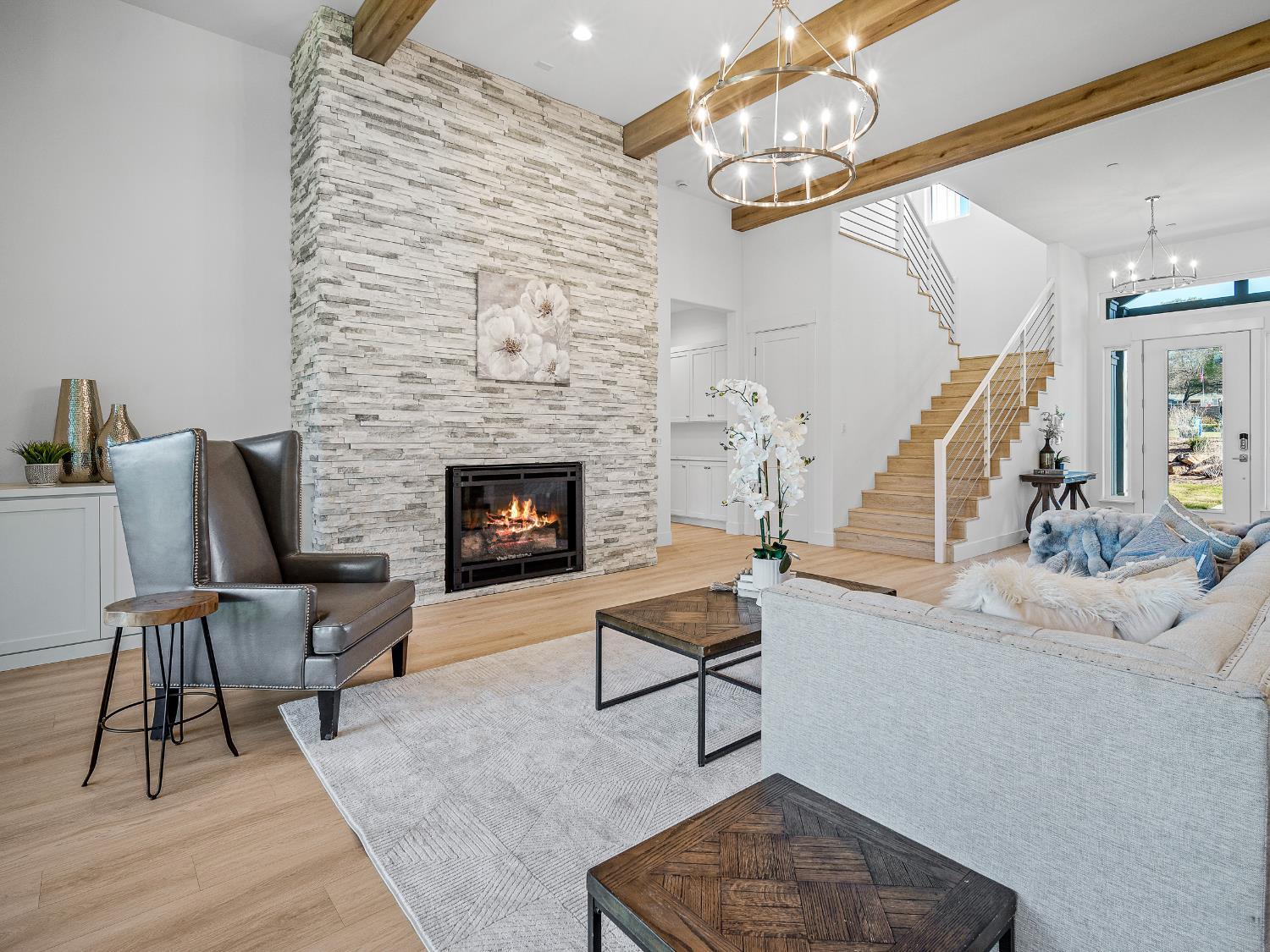 8118 Bridger Lane Shingle Springs, CA 95682 - Photo 10 of 59 a living room with furniture and a fireplace