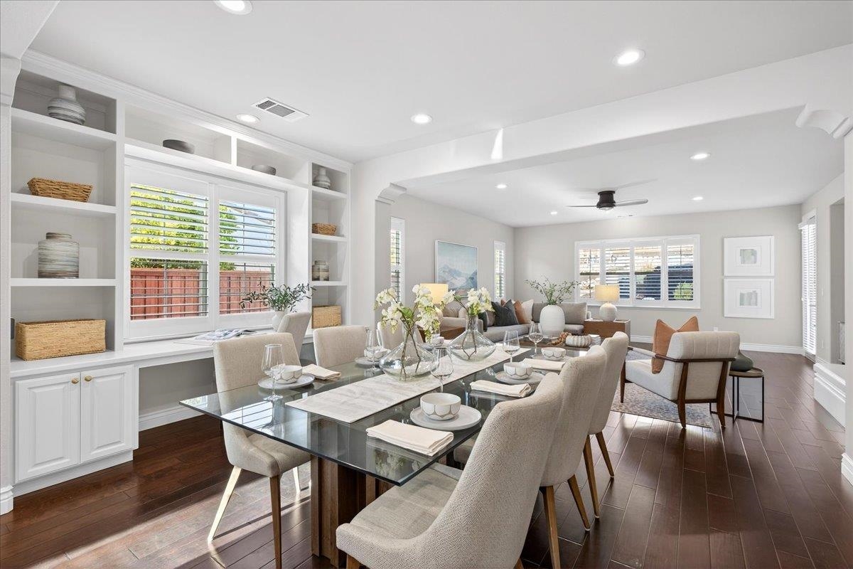 7035 Emerson Lane San Ramon, CA 94582 - Photo 20 of 60 a view of a dining room with furniture window and outside view